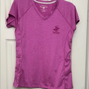 Beverly Hills Polo Club Women's Magenta V-Neck Tee